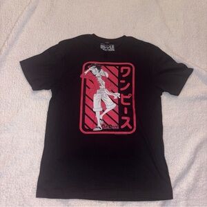 One Piece Luffy Ripple Junction Tshirt Size Medium Black New Without Tags